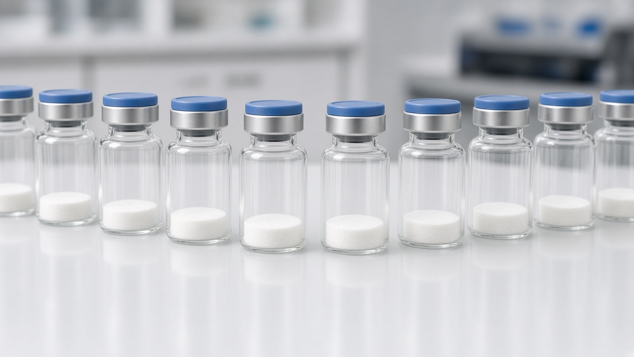 Lyophilized peptide vials for B2B catalog supply