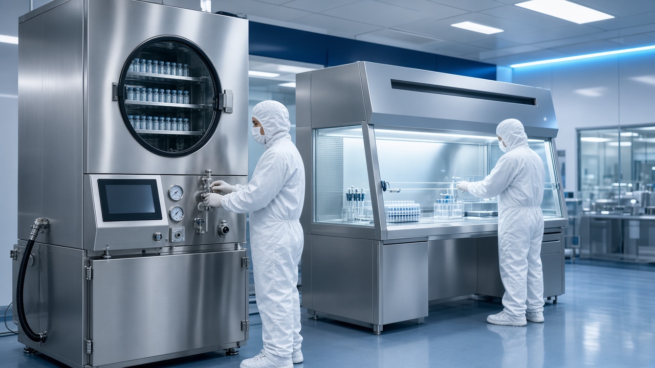 Peptisova manufacturing suite — clean peptide production environment